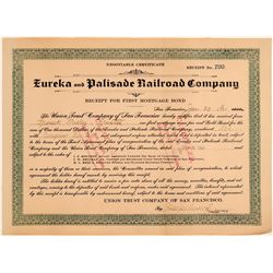 Eureka & Palisade Railroad Company Bond  (106778)