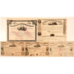 Columbus & Xenia Rail Road Co Stock Certificate Group (5)  (111097)