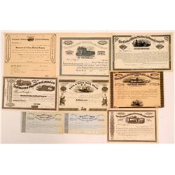 Group of Ohio Unissued Railroad Stocks (9)  (111274)