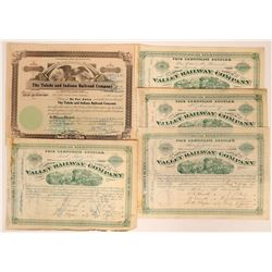 Ohio Railroad Stock Certificates  (117493)