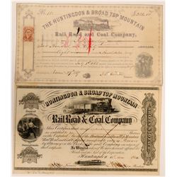 Two Coal & Railroad Company Stock Certs  (117495)