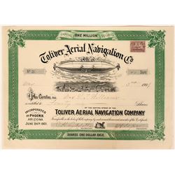 Toliver Aerial Navigation Stock Certificate, 1901  (111782)