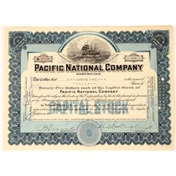 Pacific National Co. Stock, California With Large Sailing Ships  (111813)