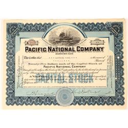 Pacific National Co. Stock, California With Large Sailing Ships  (111813)