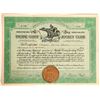 Image 1 : Pacific Coast Jockey Club Stock Certificate, Horse Racing, San Francisco  (111755)