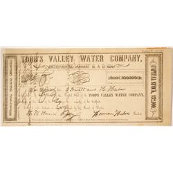 Todd's Valley Water Company Stock  (85241)