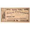 Image 1 : Spring Valley Mining & Irrigating Company Stock Certificate  (113241)