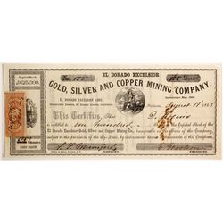 El Dorado Excelsior Gold, Silver and Copper Mining Company Stock  (90475)