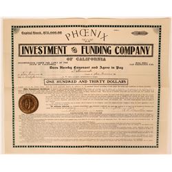 Phoenix Investment & Funding Co. Gold Coin Bond, San Francisco, Cal. 1904  (111799)