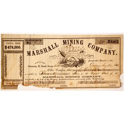Marshall Mining Company Stock  (85248)