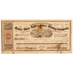 Great Cons. Boise River Gold & Silver Mining Co. Stock Certificate  (107074)