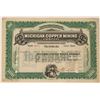 Image 1 : Michigan Copper Mining Co Stock, 1907, 100 Shares, Green  (111753)