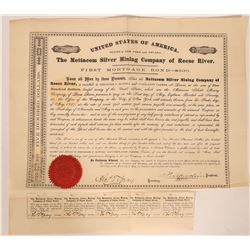 Mettacom Silver Mining Co.of Reese River, Nevada Bond, 1867  (110039)