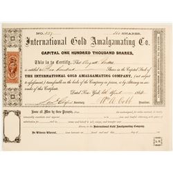 International Gold Amalgamating Company Stock  (80476)