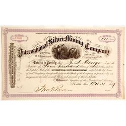 International Silver Mining Company Stock Certificate  (81070)