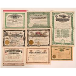 Canadian Stock Group- 8 Different mostly Mining With an Oil & Motion Picture Machine Co.   (111967)
