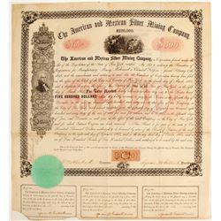 American & Mexican Silver Mining Company $500 Bond  (62276)