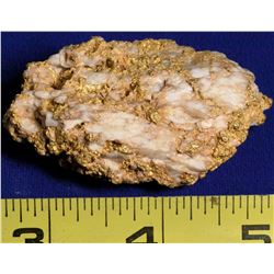 Native Gold in Quartz, 3.48 Troy Oz  (117939)