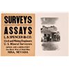 Image 1 : Surveys and Assays Repro Photo and Original Sign from Nevada Ghost Town   (110382)