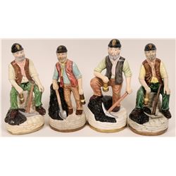 A Quartet of Miner Ceramic Statues  (118131)