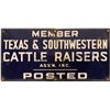 Image 1 : Texas Cattle Association Sign  (118285)