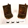 Image 1 : Brass Bookends--Portrait of Native American  (119541)
