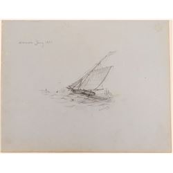 Drawing of Sailboat by C. D. Shed  (117457)