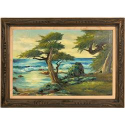 Cyprus Trees by the Pacific  (117692)