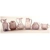 Image 1 : Syrup Pitchers & Sugar Server Pressed Glass (6 pieces)  (78834)