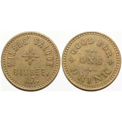 Bisbee, A.T.: Miners' Saloon Token  (119904)