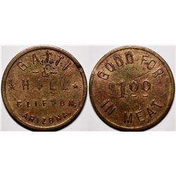 Clifton, Arizona: Gatti & Hill Token  (117972)