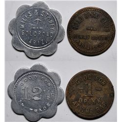 Gold Road, AZ Tokens:  Gold Road Club and Mills & Stoney  (117761)