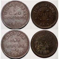 Humboldt, AZ Tokens: Roma Saloon and George W. Duvall   (119174)