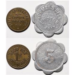 Lupton, AZ: State Line Trading Co. and Gorman & Beck Tokens  (119522)