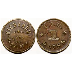 Lynx Creek, Arizona: A. Richards Token  (119523)
