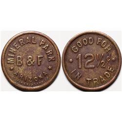 Mineral Park, AZ: B & F Ghost Town Token  (119526)