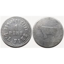 Naco, Arizona: San Jose Dairy, L.L. Fike, 1 Pint Token   (119906)