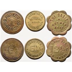 Oatman, AZ: The Oasis, Polin Bros., and Parker Barber Shop Tokens  (119915)
