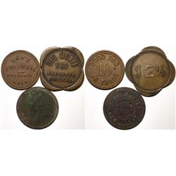 Prescott, AZ: Bakery, Poll Hall, & Bar Token Trio  (119293)