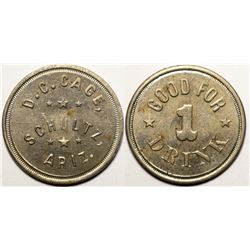 Schultz, AZ: D.C. Cage Aluminum Token  (119918)