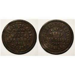 Tucson, A.T.: Depot Beer Garden GF Token  (119319)