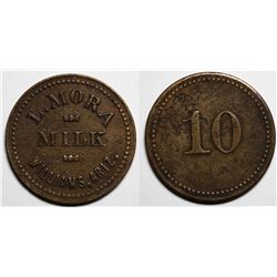 Williams, AZ:  L. Mora Milk Trade Token  (117976)