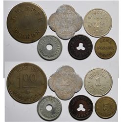 Arizona Token Assortment.  Golconda, Mesa, Schiltz.  Southern Hotel Bar.  (117586)