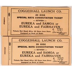 Humboldt Bay Coggeshall Launch Co. Ticket Books  (119129)