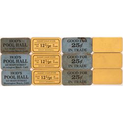 Early California Cardboard Tokens  (119132)