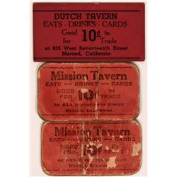 Dutch Tavern/Mission Tavern Tokens  (119086)