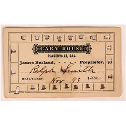 Cary House Meal Ticket  (119666)