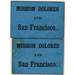 Mission Dolores and San Francisco Early Transportation Tokens  (119672)