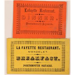 San Francisco Portsmouth Square Lafayette Restaurant Tokens from the Gold Rush  (119674)