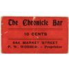 Image 1 : San Francisco The Chronicle Bar Cardboard Token  (119673)
